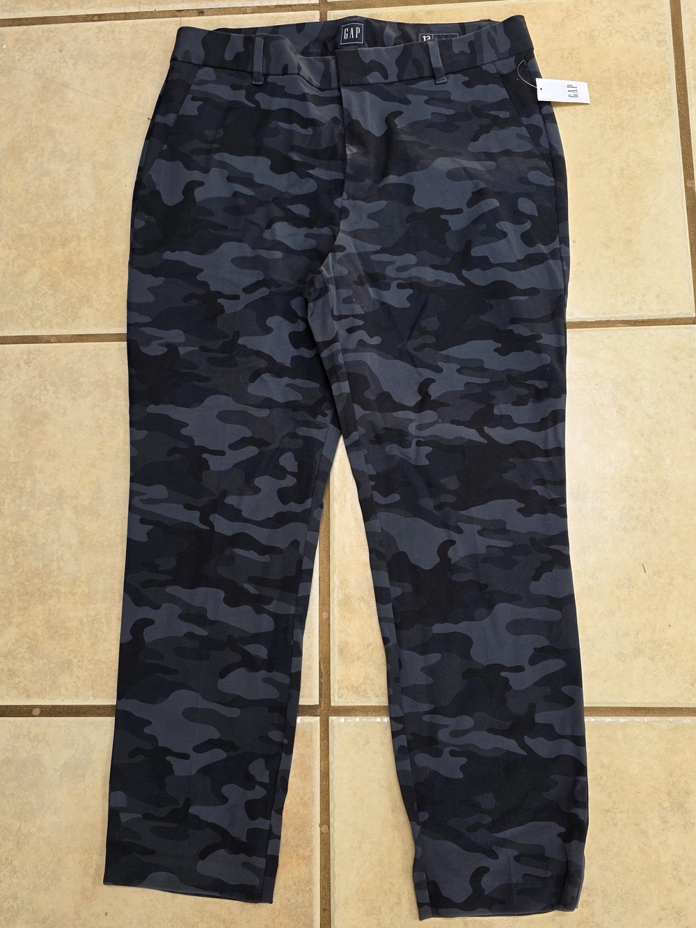 GAP Women’s Dark Blue & Black Camo Chinos